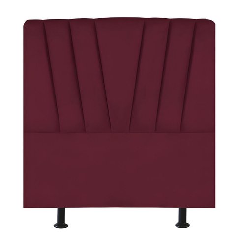 Cabeceira Estofada de Cama Casal Box 140 Cm Malu Suede:bordô