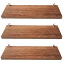 Ver imagem 1 de Kit 4 Prateleira Reta 40x10p Madeirado Livro Mdf Decoração