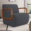 Ver imagem 2 de Kit 02 Poltronas Decorativas Orgânica Living Kavya Veludo Cinza - Desk Design