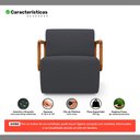 Ver imagem 3 de Kit 02 Poltronas Decorativas Orgânica Living Kavya Veludo Cinza - Desk Design