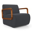 Ver imagem 5 de Kit 02 Poltronas Decorativas Orgânica Living Kavya Veludo Cinza - Desk Design