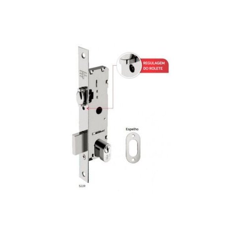 Fechadura-rolete-zamac-3f-522 - Cromado