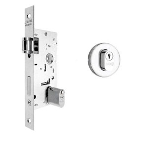 Fechadura-Rolete-Zamac-Stam-803 - roseta redonda - Cromado