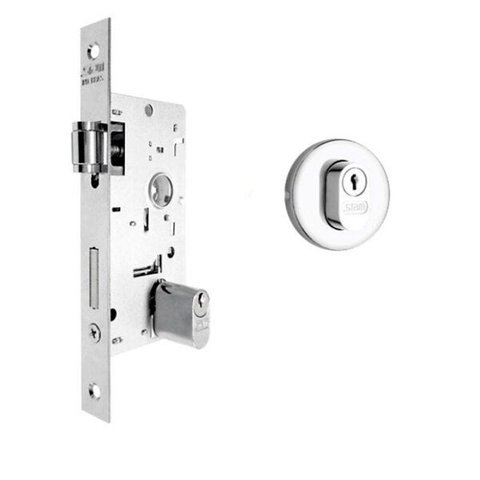 Fechadura-Rolete-Zamac-Stam-803 - roseta redonda - Cromado