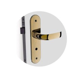 Fechadura-Maçaneta-Zamac-Soprano-Icaro-Espelho - Banheiro - Antique - 1