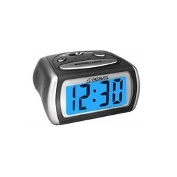 Relógio Despertador Digital de Mesa Luz Led Herweg 2916-034 Pequeno Preto Alarme Alto e Forte - 1