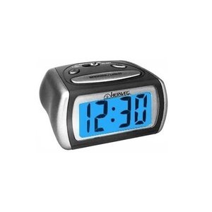Relógio Despertador Digital de Mesa Luz Led Herweg 2916-034 Pequeno Preto Alarme Alto e Forte