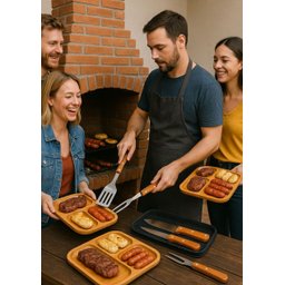 Kit Churrasco para Presente com 4 Utensílios Petisqueira - 12