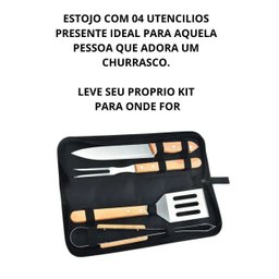 Kit Churrasco para Presente com 4 Utensílios Petisqueira - 10