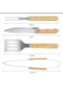 Ver imagem 3 de Kit Churrasco para Presente com 4 Utensílios Petisqueira