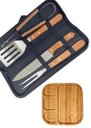 Ver imagem 1 de Kit Churrasco para Presente com 4 Utensílios Petisqueira
