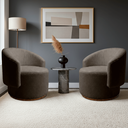Ver imagem 1 de Kit 02 Poltrona Decorativa Orgânica Espanha para Sala Bouclê:marrom