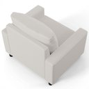 Ver imagem 7 de Poltrona Decorativa Para Sala De Estar E Recepção Malta L02 Bouclê Cru - Lyam Decor