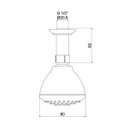 Ver imagem 2 de Ducha de Teto Cano 60mm Ômega 1955 Meber Metais
