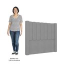 Ver imagem 5 de Cabeceira Casal Cama Box 140cm Claire I02 Veludo Cinza - Mpozenato