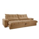 Ver imagem 4 de Sofá Liz 02 Módulos de 120cm Br 25cm Meu Sofá Online P321 Linho Dourado