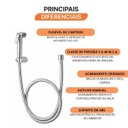 Ver imagem 5 de Ligação Flexível com Gatilho para Ducha Higiênica 200cm Meber Metais Cromado