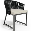 Ver imagem 1 de Cadeira Decorativa para Área Gourmet Cozinha Varanda Corda Náutica Bethari D04 Preto - Lyam Decor