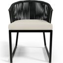 Ver imagem 5 de Cadeira Decorativa para Área Gourmet Cozinha Varanda Corda Náutica Bethari D04 Preto - Lyam Decor