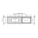 Ver imagem 3 de Pia Granito 200cm Marfim Arabesco Cuba Funda Corte Cooktop: Marfim Arabesco