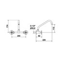 Ver imagem 2 de Misturador de Parede Bica Móvel 3007 Supernova C21 Meber Metais
