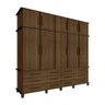 Guarda-Roupa Casal Triplex 10 Portas 12 Gavetas 100% MDF Berlim Amêndoa - 2
