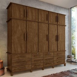 Guarda-Roupa Casal Triplex 10 Portas 12 Gavetas 100% MDF Berlim Malbec - 1 Guarda-Roupa Casal Triplex 10 Portas 12 Gavetas 100% MDF Berlim Malbec - 1