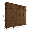 Ver imagem 4 de Guarda-Roupa Casal Triplex 10 Portas 12 Gavetas 100% MDF Berlim Malbec