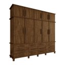Ver imagem 2 de Guarda-Roupa Casal Triplex 10 Portas 12 Gavetas 100% MDF Berlim Malbec