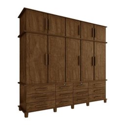 Guarda-Roupa Casal Triplex 10 Portas 12 Gavetas 100% MDF Berlim Malbec - 2 Guarda-Roupa Casal Triplex 10 Portas 12 Gavetas 100% MDF Berlim Malbec - 2
