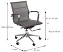 Ver imagem 4 de Cadeira de Escritorio Office Baixa 3303 Tela Mesh:cinza