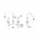 Ver imagem 2 de Misturador para Banheiro 1878 Bica Fixa Nya C22 Meber Metais