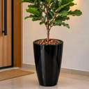 Ver imagem 2 de Vaso de Fibra de Vidro Roma P 50cm Decorativo Preto