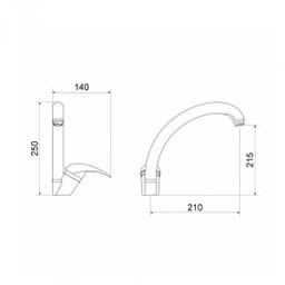 Monocomando para Cozinha Bica Móvel 7001 Global C55 Meber Metais - 2