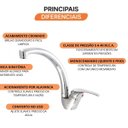 Ver imagem 5 de Monocomando para Cozinha Bica Móvel 7001 Global C55 Meber Metais Cromado