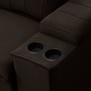 Ver imagem 6 de Sofá 3 Lugares Retrátil Reclinável para Sala 245cm Malfati F04 Veludo Marrom Escuro - Lyam Decor