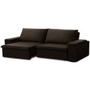 Ver imagem 1 de Sofá 3 Lugares Retrátil Reclinável para Sala 245cm Malfati F04 Veludo Marrom Escuro - Lyam Decor