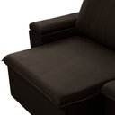 Ver imagem 5 de Sofá 3 Lugares Retrátil Reclinável para Sala 245cm Malfati F04 Veludo Marrom Escuro - Lyam Decor