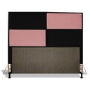Ver imagem 1 de Cabeceira Estofada 140cm Cama Box Casal Suede Preto Suede Rose