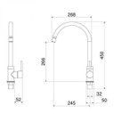Ver imagem 2 de Monocomando para Cozinha Bica Móvel 7007 Minimal C75 Meber Metais