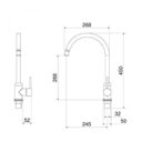Ver imagem 4 de Monocomando para Cozinha Bica Móvel 7007 Minimal C75 Meber Metais