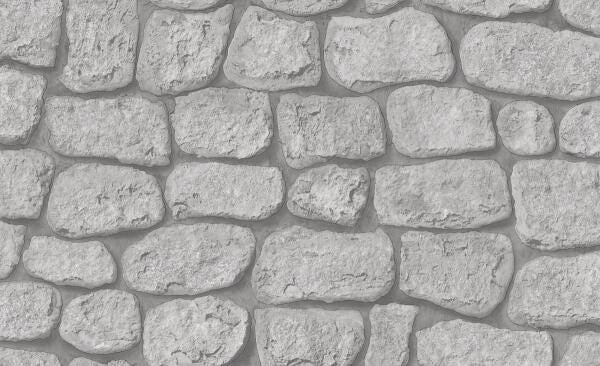 Papel de Parede Non-woven Lavável Durável Estampa Pedras Marrom - 1