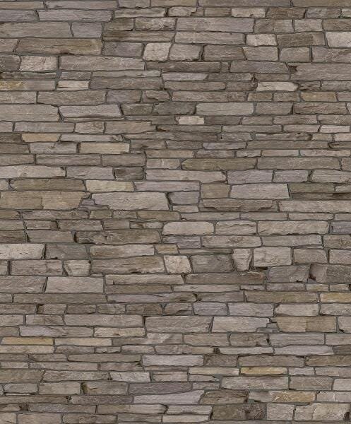 Papel de Parede Non-woven Lavável Durável Estampa Pedras Marrom - 4