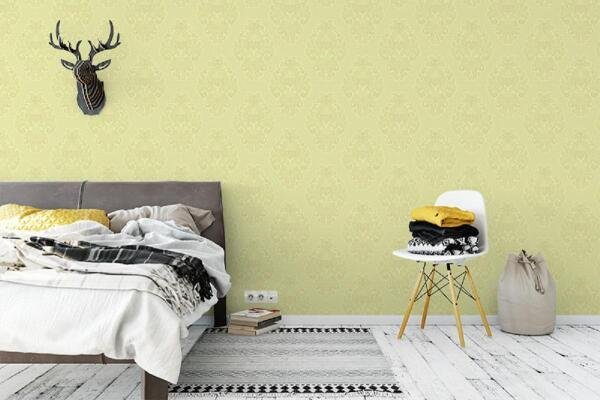 Papel de Parede Vinilico Estampado Lavável Durável Quarto Gelo - 2