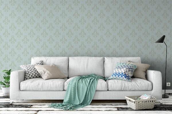 Papel de Parede Vinilico Estampado Lavável Durável Quarto Gelo - 10