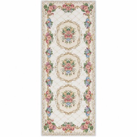 Passadeira Floral Jasmin 0,70x1,80m Antiderrapante:Des. 01/0,70x1,80m