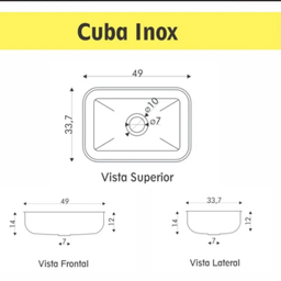 Pia de Cozinha Roralit Granitado com Cuba em Inox 120x55cm Preto - 4