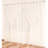 Cortina para sala e quarto de 2m X 1,7m em Cetim Charmousse E Voil Fitado palha - 1