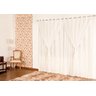 Cortina para sala e quarto de 2m X 1,7m em Cetim Charmousse E Voil Fitado palha - 2