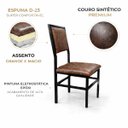 Ver mais imagens de Kit 6 Cadeiras Flora de Cozinha e Sala de Jantar Reforço Aço Preto Assento e Encosto Cor Whisky